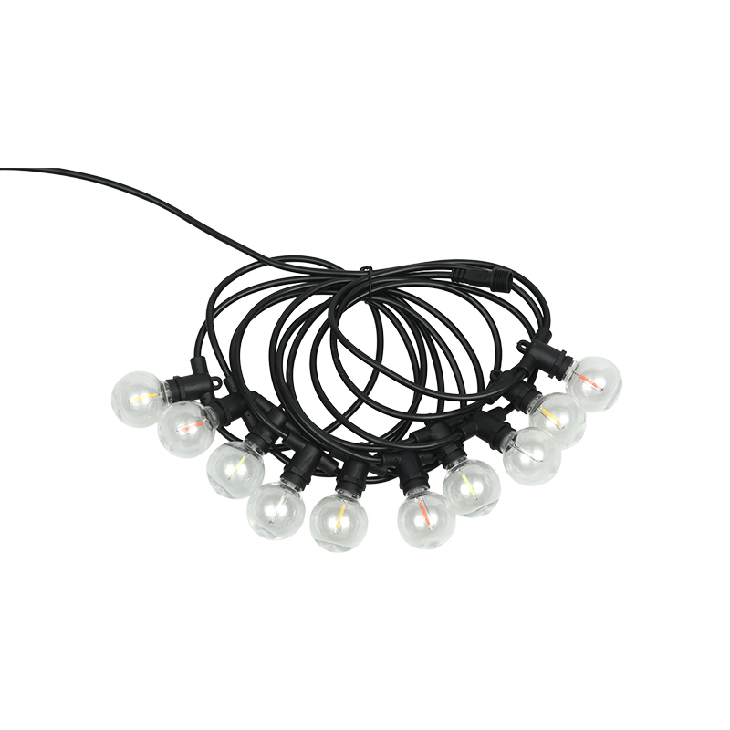 G40 الكرة فقاعة E12 دوامة الفم الملونة LED ديكور اكليل الإضاءة